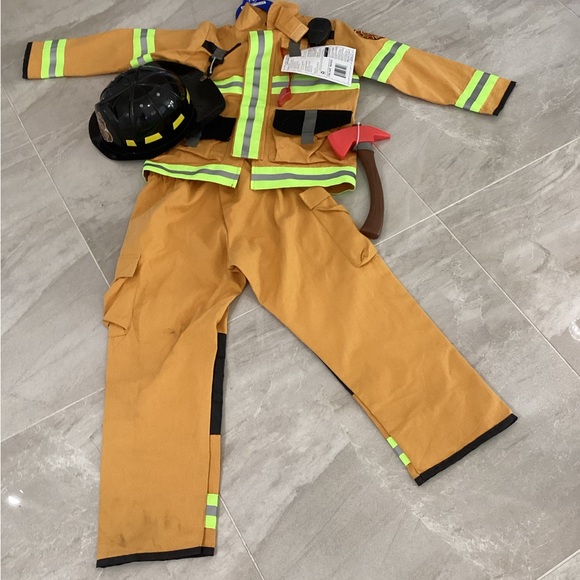 Kids Firefighter Costume with Helmet - Picture 9 of 10